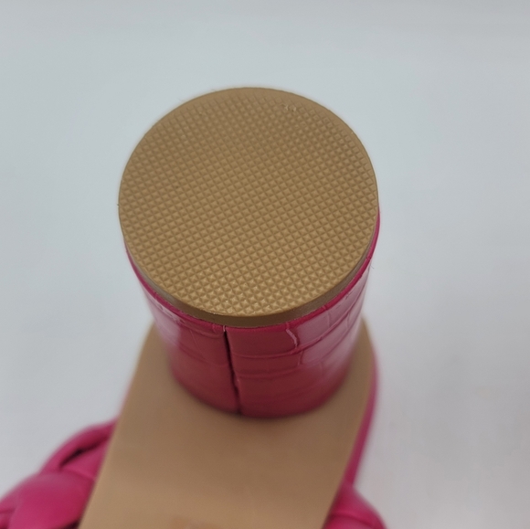 A New Day Basil Braided Block Heel Sandals Magenta Pink Size 6.5 Mules - Picture 9 of 13